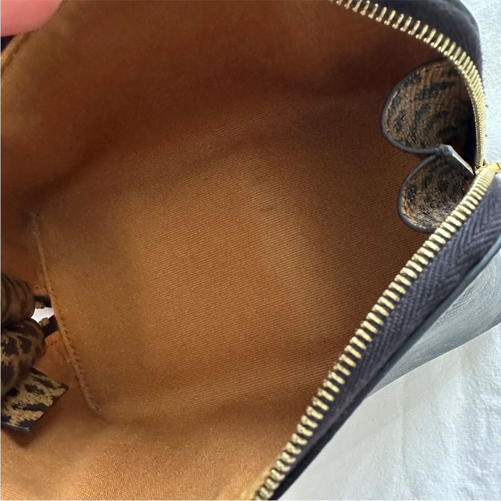 Celine Triomphe Canvas Calfskin Leopard Print Mini Crossbody Bag with Chain - Picture 9 of 12